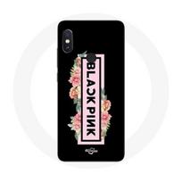 Coque pour Xiaomi Redmi Note 5 Pro Blackpink Groupe de K-pop Logo Noir Rose Fond Noir
