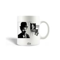 Keramikinis puodelis - Charlie Chaplin - Juodai baltas piešinys - 30cl - Galima plauti indaplovėje - 9,5 cm
