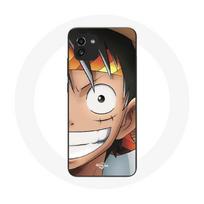 Coque pour Samsung Galaxy A03 One piece Manga Luffy juoda