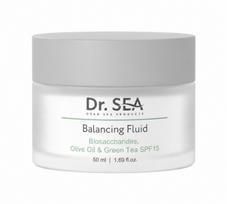 Veido kremas - gelis Dr. Sea Balancing Fluid Biosaccharides, Olive Oil & Green Tea, 50 ml, SPF 15
