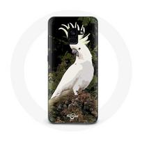Coque pour Samsung Galaxy A8 Plus Cacatoes Perroquets Blanc sur l'arbre