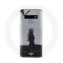 Coque pour Samsung Galaxy S10 Game of Thrones Saison 8 Daenerys Targaryen feu et sang Le Trône de Fe