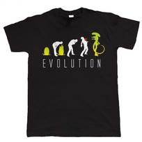 Man Women Fashion T Shirt Funny Evolution of Alien Unisexs Sci-Fi- TShirt Unisex Leisure Tops Unisex Summer Oversized Tee Ropa Hombre 4XL