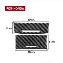 3pcs Car Central Control Cigarette Lighter Cover Trim Stickers Decal for Honda Accord 2014-2017 Auto Interior Accessories raudona