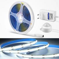 Super Bright COB LED Strip light Smart PIR Motion Sensor 220V 110V to DC 12V Flexible Lamp Tape For Kitchen Wardrobe Decoration 1M balta