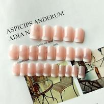 24Pcs False Nails Natural Press on Fake Nails Tips Daily Office Finger Wear beige