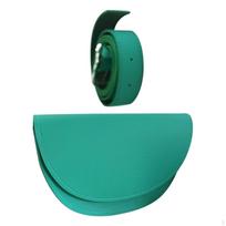 Golf Rangefinder Bag Range Carry PU Pouch Universal with Belt Accessory žalia