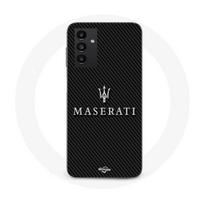 Case - Maniacase - Samsung Galaxy A14 5G - Maserati - Carbon background - Black silicone juoda