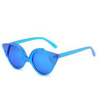 Mados žvaigždės apvalūs akiniai nuo saulės Moterų dizainerio prabangūs vyriški/moteriški akiniai nuo saulės Klasikiniai vintage UV400 lauko Oculos De Sol blue