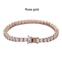 KNOBSPIN D VVS1 Moissanite teniso apyrankė originali s925 sterlingų sidabru padengta 18k balto aukso su GRA apyrankėmis moterims Vyras 5mm 18cm&All zircon beige
