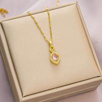 Love Water Drop Necklace Pendant beige