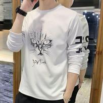 Loose Hip-hop Clothes Spring and Autumn Men's Growth Sleeves T-shirt Casual Wild Jacket Men M orange