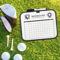 Golf Scoreboard Scoring Board with Marker and Eraser Double Sided Supplies for Game black