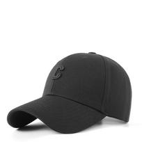 Trendy hip-hop cap new black embroidered letters sunshade baseball cap men and women sunscreen duck tongue cap sub black