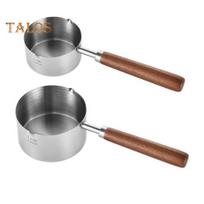 2 vnt. Matavimo šaukštas medine rankena Gyvūnų maisto samtis 125 ml/250 ml Nerūdijančio plieno Matavimo puodeliai Šaukštas Kava Maisto gaminimas Matavimo samtis 2pcs