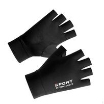 Pirštinės Smūgiams Atsparios Prakaitui Jautrios Ekrano Prisilietimui Treniruotėms Dviračiais Medžioklei Jojimui Žygiams Sportui half finger black black