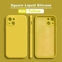 Originalus kvadratinis skysto silikono dėklas telefonui iPhone 11 12 13 Pro Max XS XR X Mini 7 8 Plus SE Atsparus smūgiams funda Dangtelis For iPhone 14 Pro gray