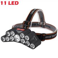 Lauko žibintas 5/11 LED priekinis žibintas stiprios šviesos priekinis žibintas USB įkraunamas priekinis žibintas, įmontuotas 18650 baterinis žvejybos žibintuvėlis
