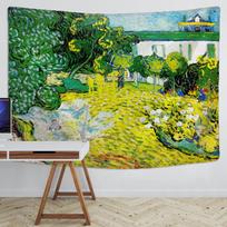 Aliejinės tapybos spaudinio gobelenas Mandalos Laukai Pasėliai Kaimo Ūkis Dekoratyvinis Gobelenas Sodybos Sienų Dekoras Audinys Bohemiškas Gobelenas 95x70CM