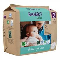 Sauskelnės Bambo Nature, 2 dydis, 3 - 6 kg, 30 vnt.