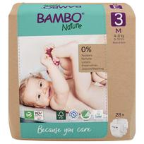 Sauskelnės Bambo Nature, 3 dydis, 4 - 8 kg, 28 vnt.