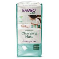Vienkartinis paklotas Bambo Nature Breathable, 60 cm x 60 cm, 80 vnt.