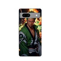 Phone Case - Maniacase - Google Pixel 7a - One Piece Zoro - Silicone - Flexible juoda