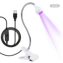 5W UV Led Desk Lamp Mini All Gel Curing Light Nail Dryer Clip-On Flexible Portable USB Dryer Nail Art Manicure Salon Tools balta