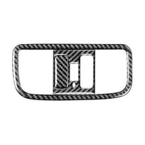 2Pcs Car Carbon Trim Reading Light Panel Fiber Cover Decorative Stickers black