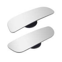 1 Pair Car Blind Spot Rearview Mirrors Frameless Convex Side Mirrors Wide Angle Arc-shaped