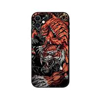Juodas TPU dėklas Apple iPhone 5 5s se 2020 6 6s 7 8 plus x 10 XR XS 11 12 13 mini pro MAX galinis dangtelis tigras kinų drakonas iphone 5 5S SE 2016