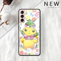 Glass Case For Samsung Galaxy S20 FE S22 Ultra S21 Plus Note 20 S10 Lite 10 S10e S9 Tempered Phone Cover Funny Pokemon Pikachu Samsung S22 gray