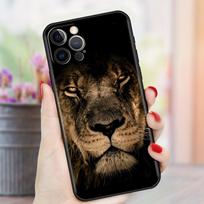 Case For Apple iPhone 13 11 Pro Max 12 Mini XR 7 8 Plus SE 2020 X XS 6 6S 5 5S Black Soft Silicone Cover Big Cat Animal Lion Sac iPhone 13