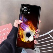 Futbolo futbolo dėklas Xiaomi Mi 11 Lite 5G NE 11T Pro 10T 9T Note 10 12 12X 12S Ultra minkštas silikoninis apvalkalasTelefono dangtelis Mi 12 black
