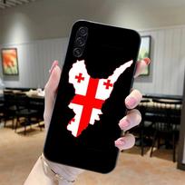 Georgia Flag Phone Case For Realme GT 2 9i 8i 7i Pro X50 X2 C35 C21 C20 C11 C3 Soft Black Phone Cover Realme C3 red