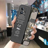 Telefono dėklas Realme GT 2 Pro X2 Pro XT C25S 9 8 7 6 Pro GT Master C3 C21 C21Y C11 C35 C31 X3 SuperZoom Baterijos plokštė Realme 9 ProPlus gray