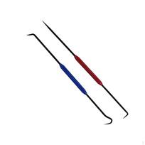 2 Pieces Oil Seal Hook Puller for Automobile Vehicle Maintenance Red Blue Black