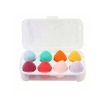 8 Pcs Beauty Blender, Dry And Wet Use Makeup Sponge Set, Makeup Sponges For Liquid, Powder, Cream, Multi-shape Foundation Makeup oranžinė