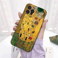 Klimt Kiss Phone Case Silicone Soft For iphone 14 13 12 11 Pro Mini XS MAX 8 7 6 Plus X 2020 XR Shell 6plus or 6s plus yellow
