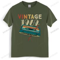 Unisex o-neck tshirt fashion t-shirt black new Unisex'S Vintage 1969 Music Cassette 50Th Birthday Gifts 50 Years Old T-Shirt euro size L