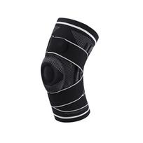 1/2Pcs Sports Knee Pads Knee Protector Pressurized Elastic Sport Kneepad Support Fitness Gear Basketball Volleyball Brace M black