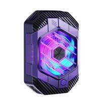 Telefono užpakalinis spaustukas puslaidininkinis aušintuvas 24W 3 pavarų reguliuojamas aušinimo ventiliatorius Radiatorius RGB šviesos efektas mobilus radiatorius purple