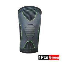 1Pcs Fitness Running Cycling Knee Support Braces Pads Elastic Nylon Sport Compression Knee Pad Sleeve for Basketball Volleyball M žalia
