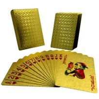24K aukso folija žaidimo kortos pokeris tuhao auksas vandeniui atsparus PET PVC plastikas Texas šaškės