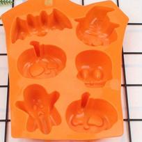 1 vnt. Helovino silikoninė pyrago forma Dvasios lėlė Moliūgo kepimo forma „Pasidaryk pats“ kūrybingi sausainiai 1pcs orange