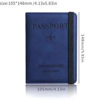 Travel Passport Cover Women Wallet Holder RFID Blocking Passport Case juoda