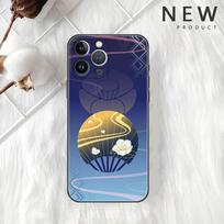 Funda Case For Apple iPhone 14 11 13 7 12 Pro 7 XR XS Max 8 Plus 6 14Pro 13Mini Black Soft Phone Coque Genshin Impact Logo iPhone 14