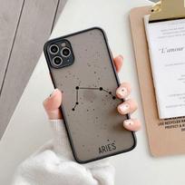 „iPhone 13 12 11 Pro Max Twelve Constellation“ telefono dėklas, skirtas iPhone 12Mini XS Max X XR 7 8 Plus SE2020 matinis smūgiams atsparus Coque iphone 7 Plus Or 8 Plus gray