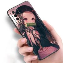 Anime Demon Slayer Nezuko silikoninis telefono dėklas, skirtas Xiaomi Redmi Note 11 10 9 8 Pro 11T 10T 10S 9S 8T 9 9A 9C 9T Juodas minkštas dangtelis Redmi 8 gray