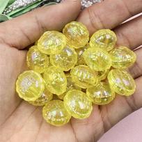 Namų reikmenys vakarėliams Akriliniai meilės auskarai Priedai Karoliukai Laiškas RICH DIY 15,3 mm Skirtas pasidaryk pats Apyrankės karoliai Apvalūs papuošalai 20ps geltona